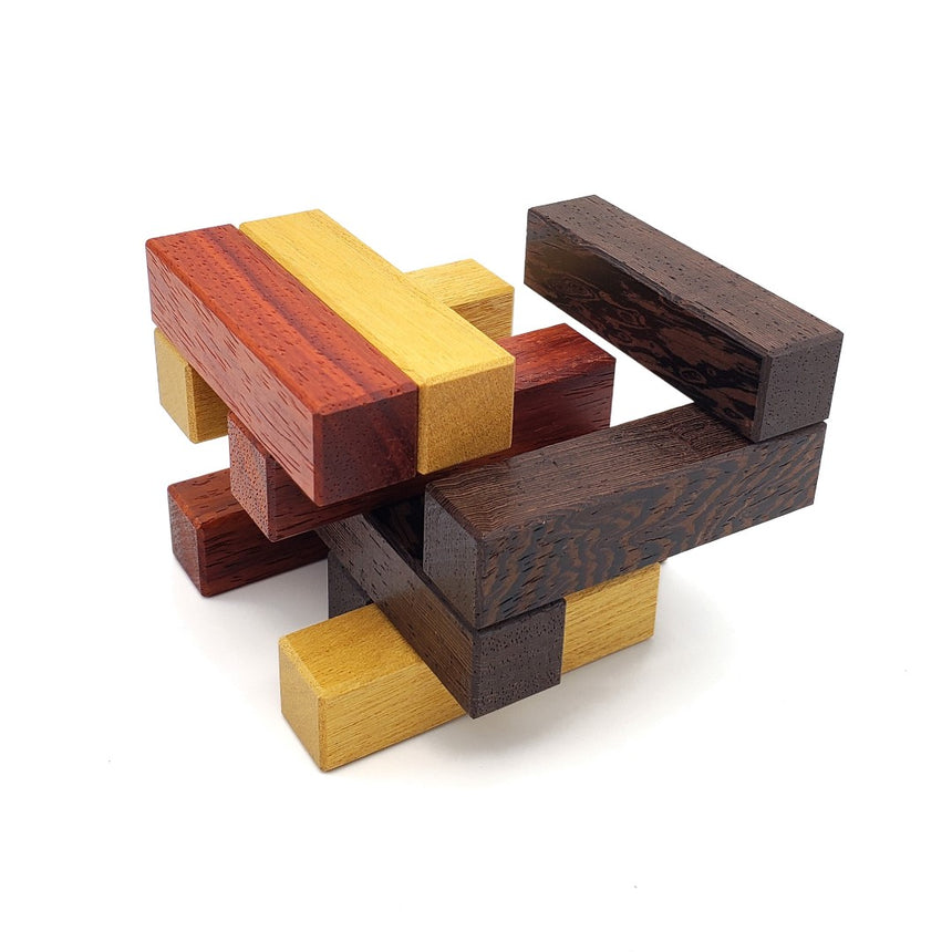 Burr puzzles, interlocking wood puzzles, and puzzles for adults by CubicDissection.