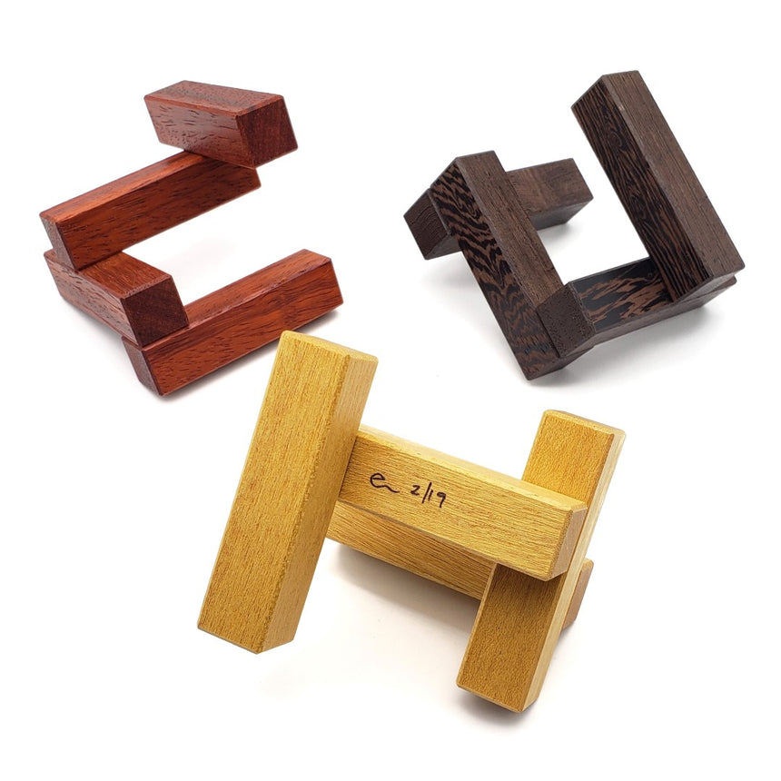 Burr puzzles, interlocking wood puzzles, and puzzles for adults by CubicDissection.