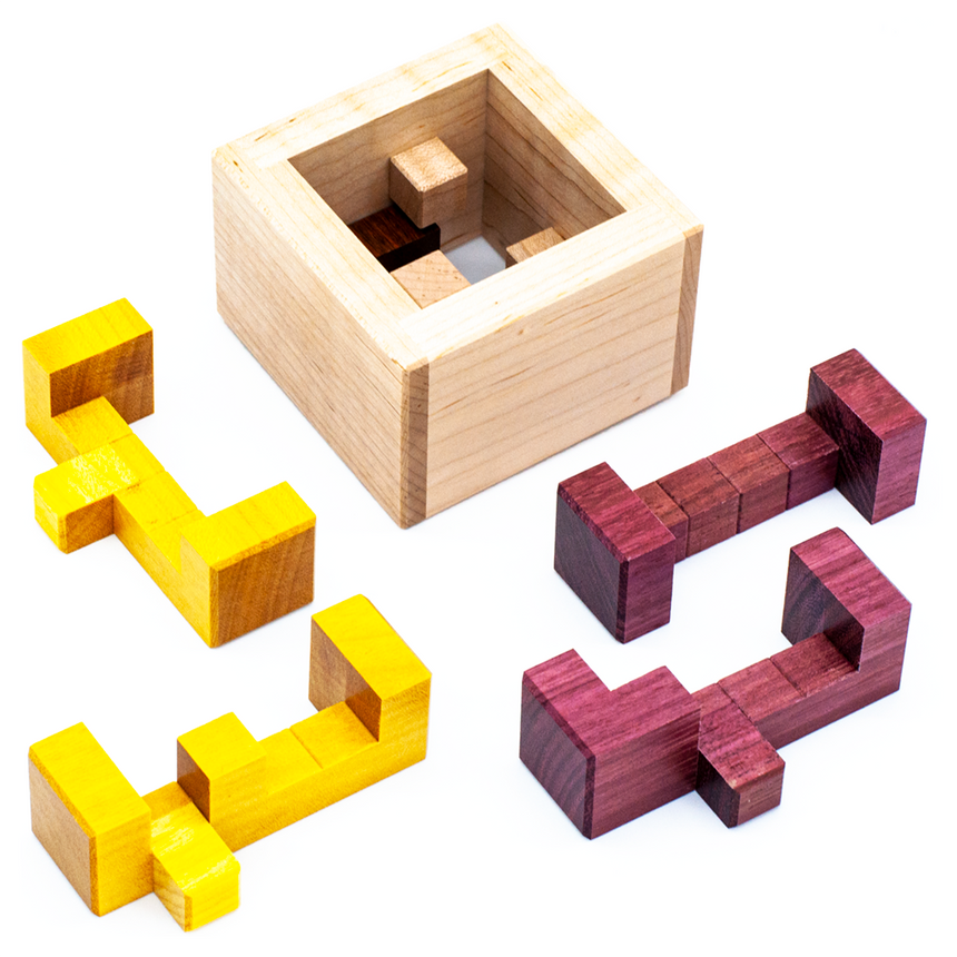 Interlocking wood puzzle, mechanical puzzle, puzzles for adults by Cubic Dissection.