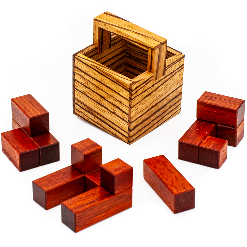 Packing Puzzle, Mechanical Puzzle Boxes, and Puzzle Boxes by Cubic Dissection